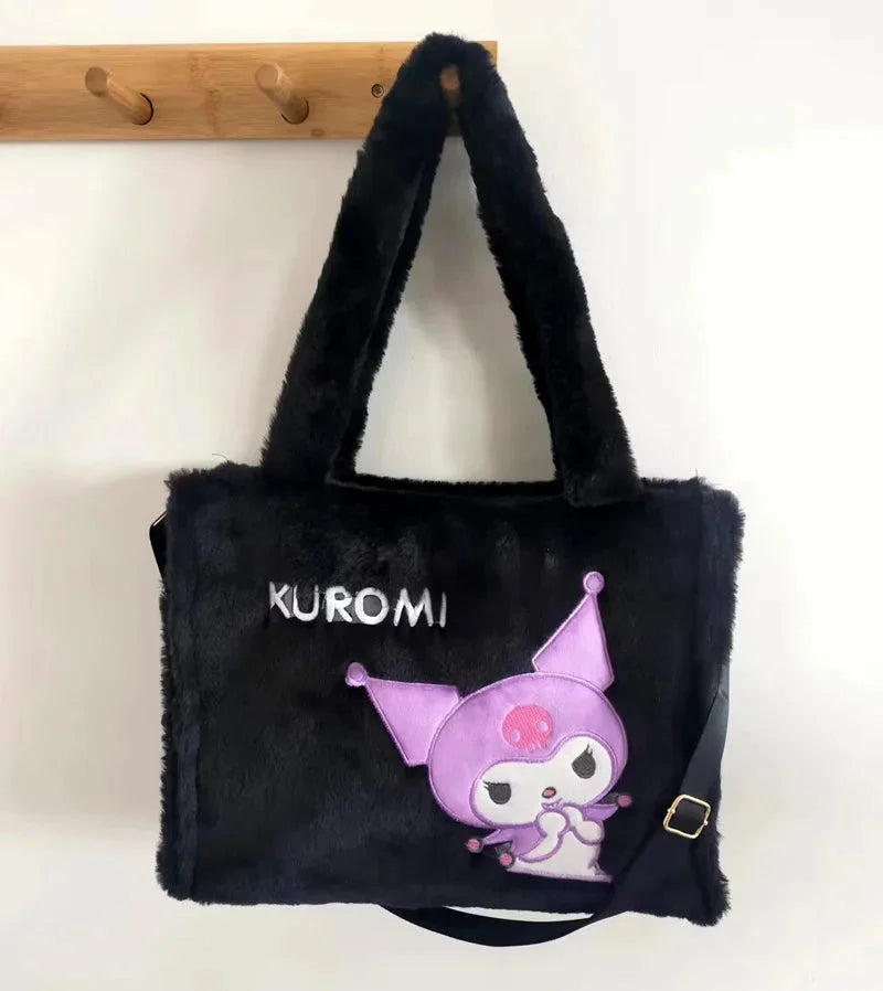 Geantă Black Kuromi Pluș